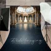 Lofaris Luxury Blue Ballroom Architecture Sweep Backdrop